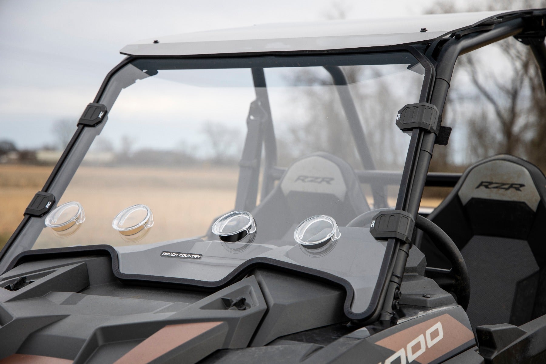 Vented Full Windshield | Scratch Resistant | Polaris RZR XP 1000 by Rough Country