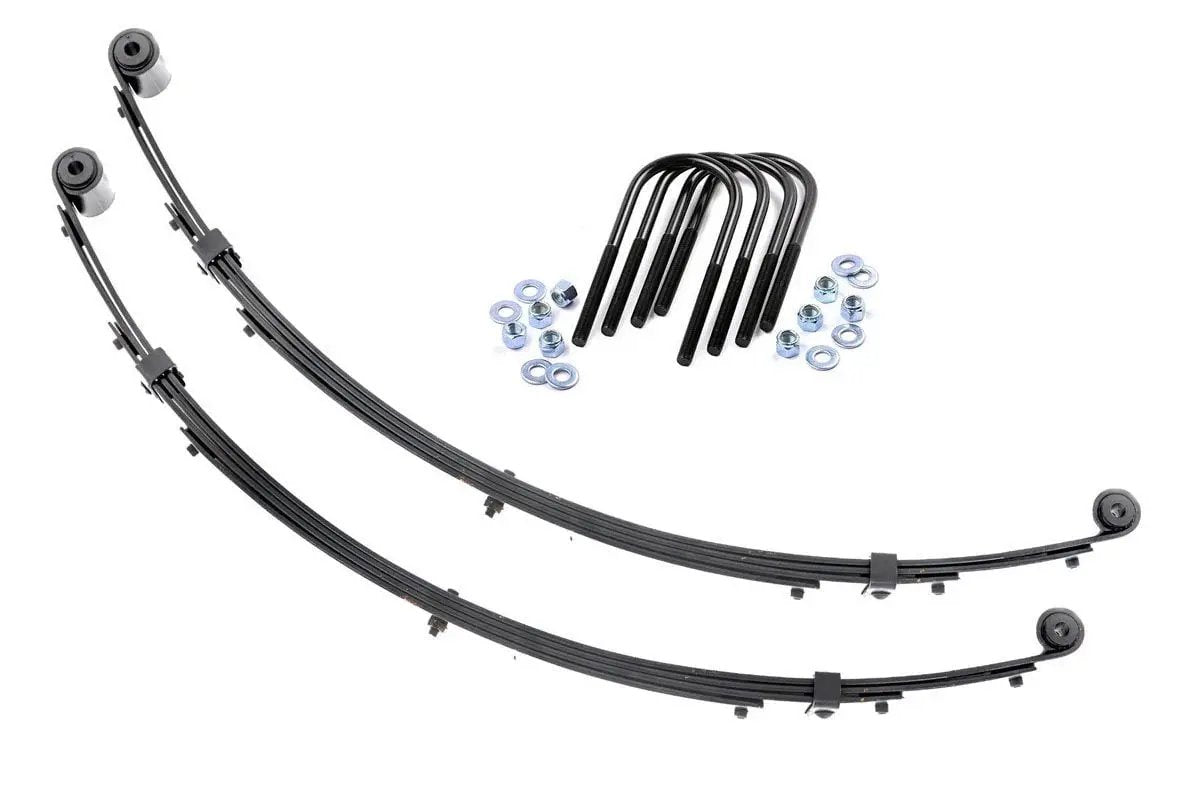 Front Leaf Springs | 4" Lift | Pair | Jeep Wrangler YJ 4WD (1987-1995) by Rough Country