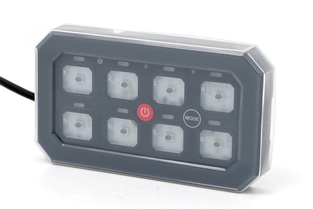 8 Gang Switch Panel | Bluetooth | RGB Backlit Buttons | Multifunction Modes by Rough Country