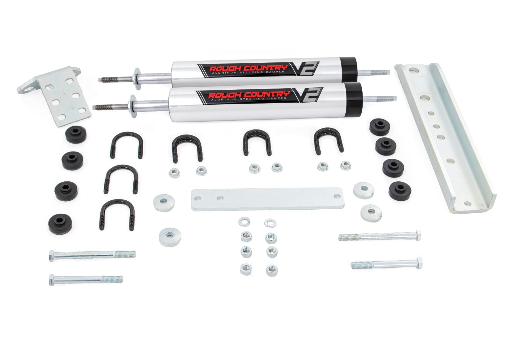 V2 Steering Stabilizer | Dual | Ford Bronco/F-150/F-250 (1980-1998) by Rough Country