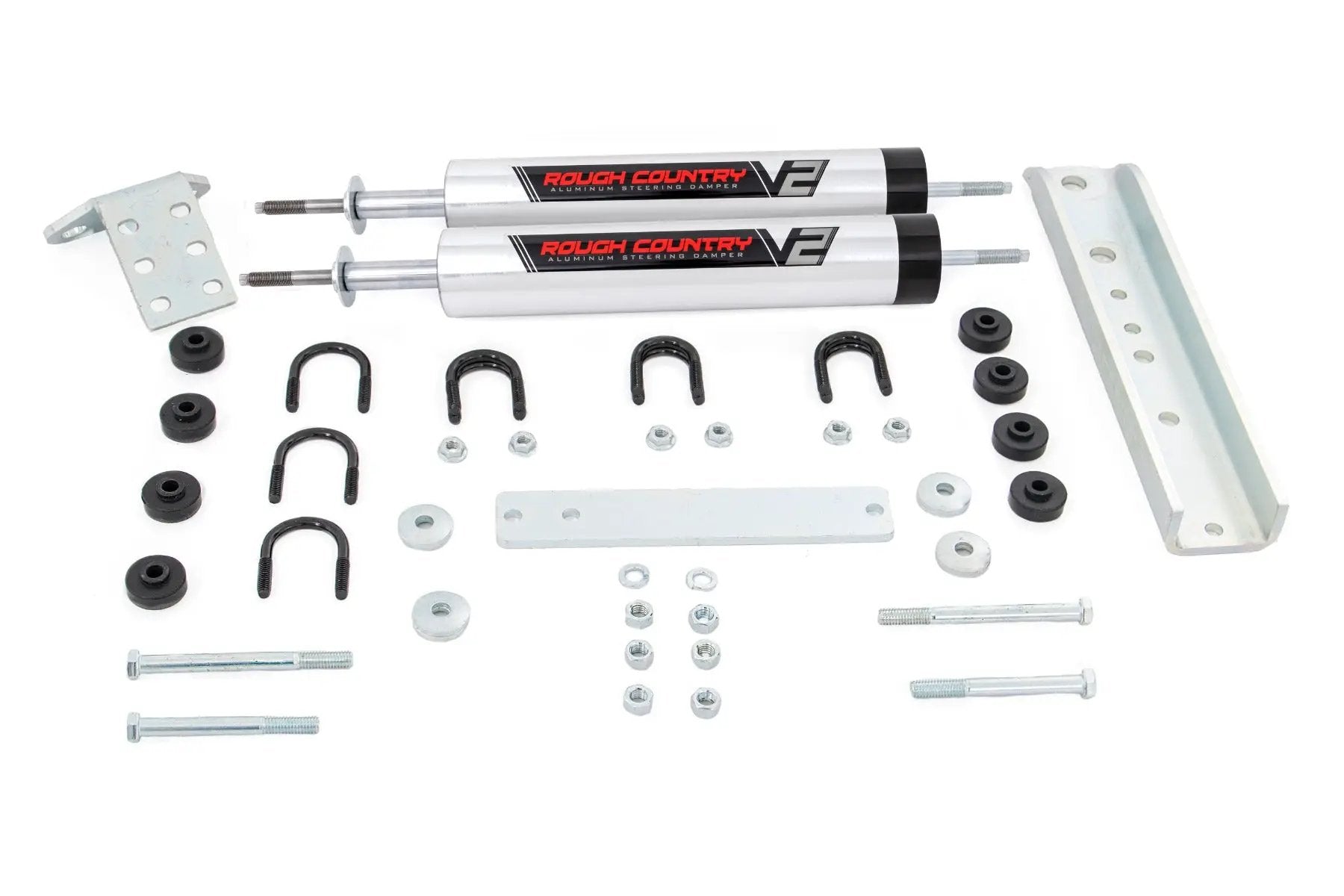V2 Steering Stabilizer | Dual | Ford Bronco/F-150/F-250 (1980-1998) by Rough Country