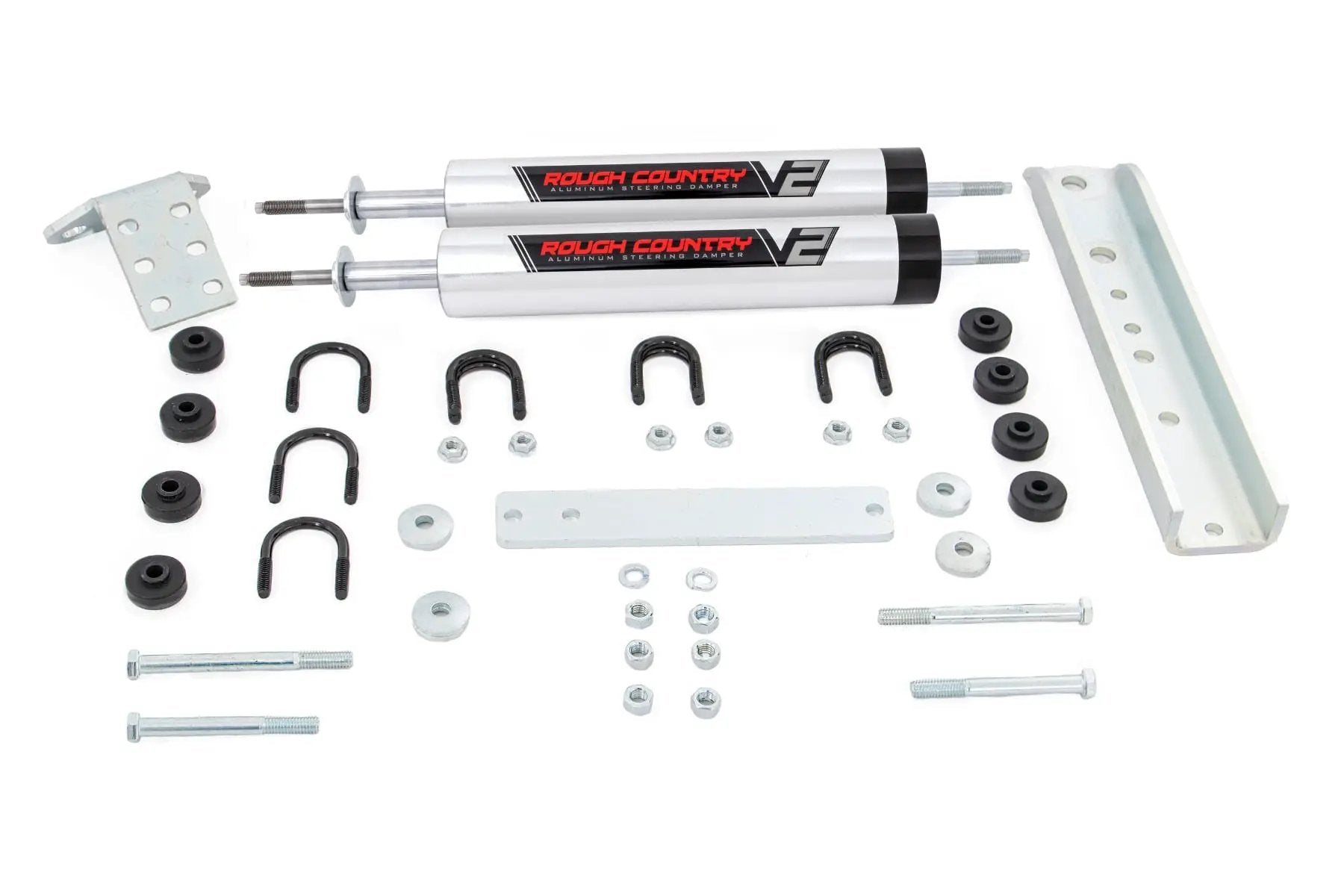 V2 Steering Stabilizer | Dual | Ford Bronco/F-150/F-250 (1980-1998) by Rough Country