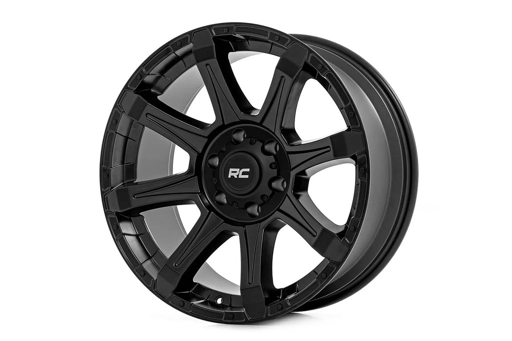 Rough Country 81 Series Wheel | One-Piece | Semi Gloss Black | 20x10 | 6x135 | -19mm by Rough Country