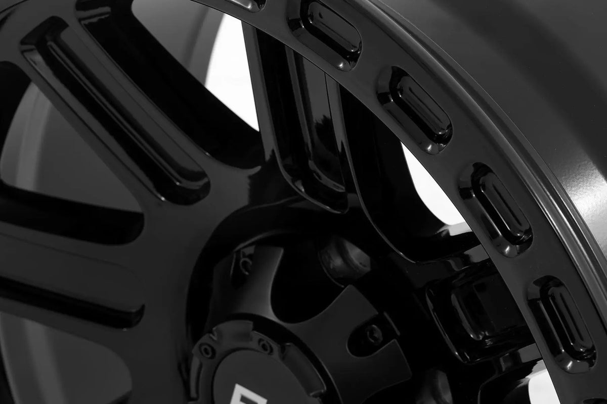 Rough Country 84 Series Wheel | One-Piece | Gloss Black | 15x8 | 5x4.5 | -19mm by Rough Country