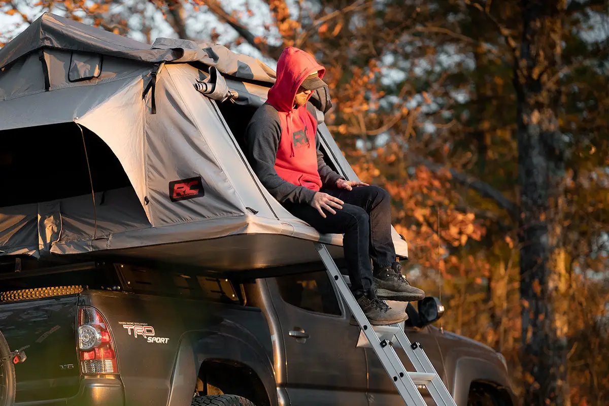 Rough Country Hoodie | Heater | Red/Gray | XL by Rough Country