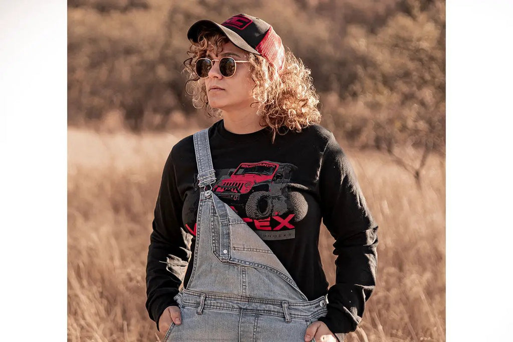 Rough Country T-Shirt | Long Sleeve | Vertex | Black | SM by Rough Country