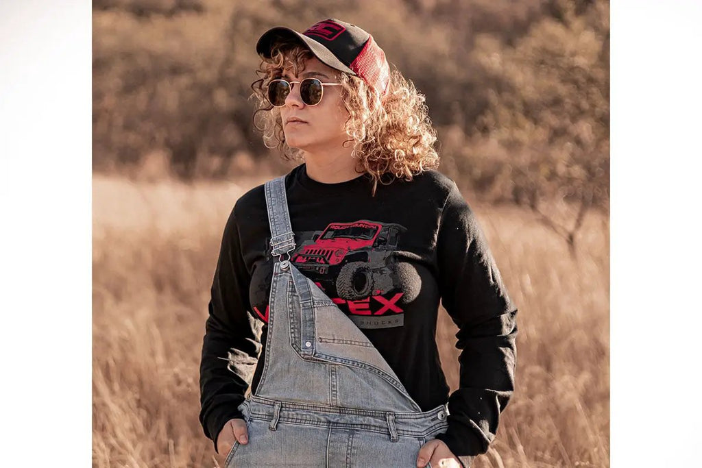Rough Country T-Shirt | Long Sleeve | Vertex | Black | SM by Rough Country