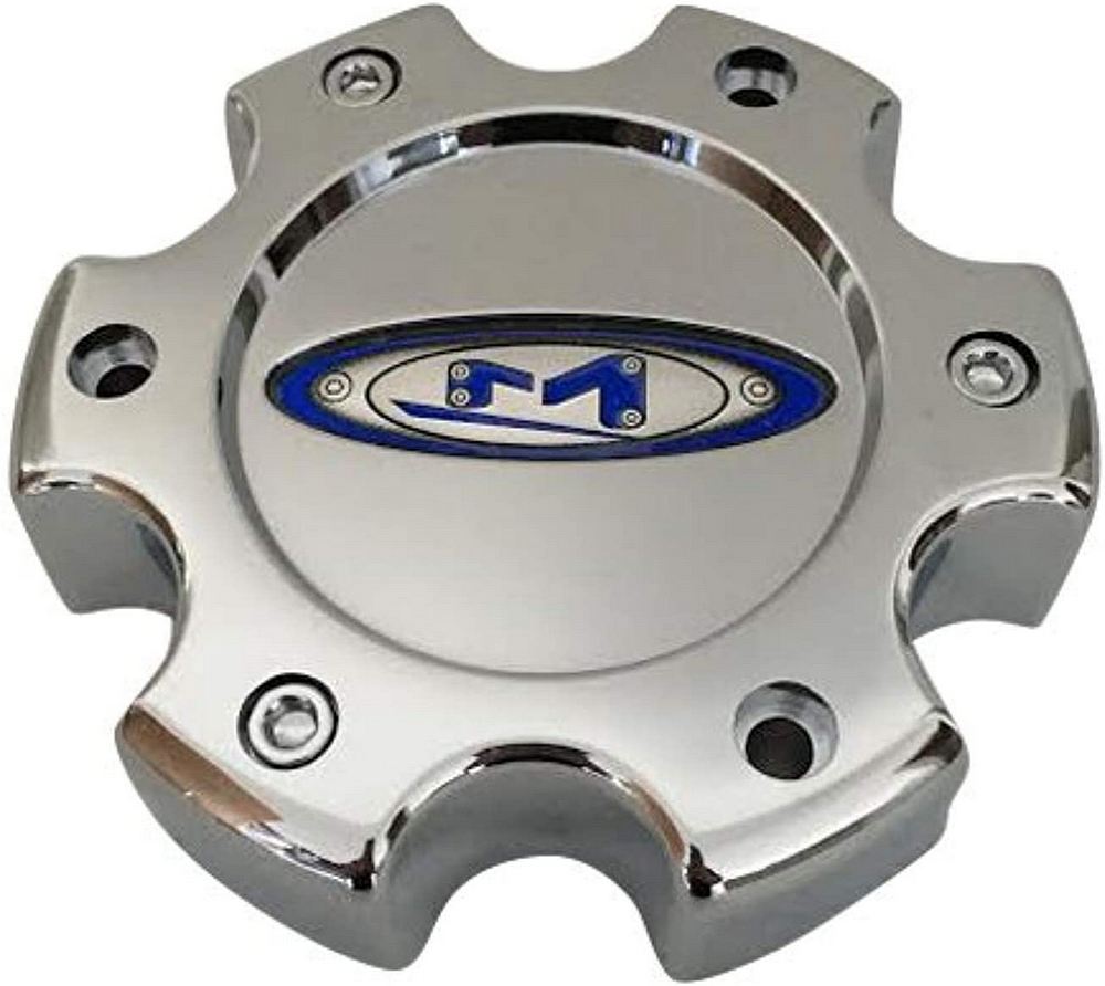 MO951 CAP BLK 6X135 +18 - BLUE OVAL LOGO by Moto Metal