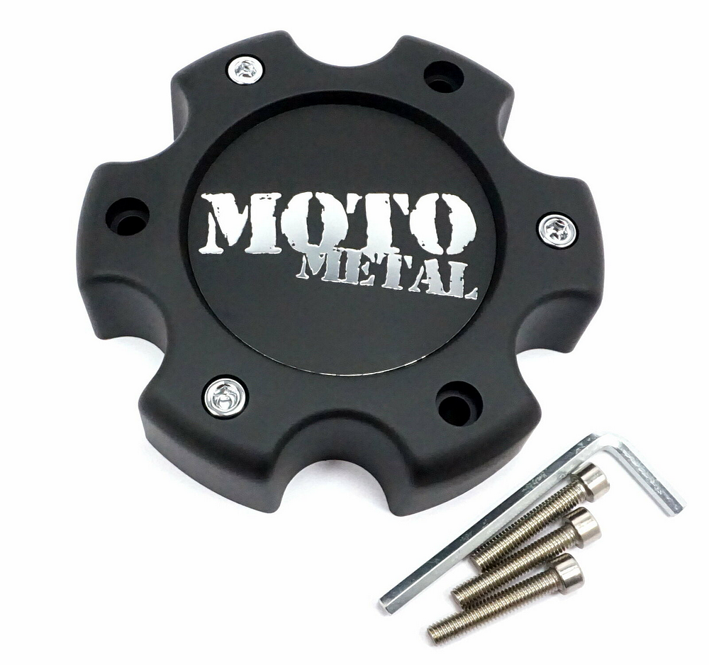 MOTO CAP MATTE BLACK 6X135 - NEW LOGO by Moto Metal