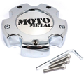 MOTO CAP CHROME 5X5.5 - NEW LOGO by Moto Metal