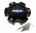 MO951 CAP BLK 6X5.5 +18 - BLUE OVAL LOGO by Moto Metal