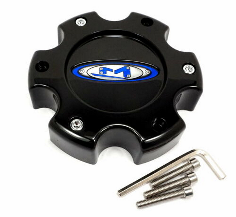 MO951 CAP BLK 6X5.5 +18 - BLUE OVAL LOGO by Moto Metal