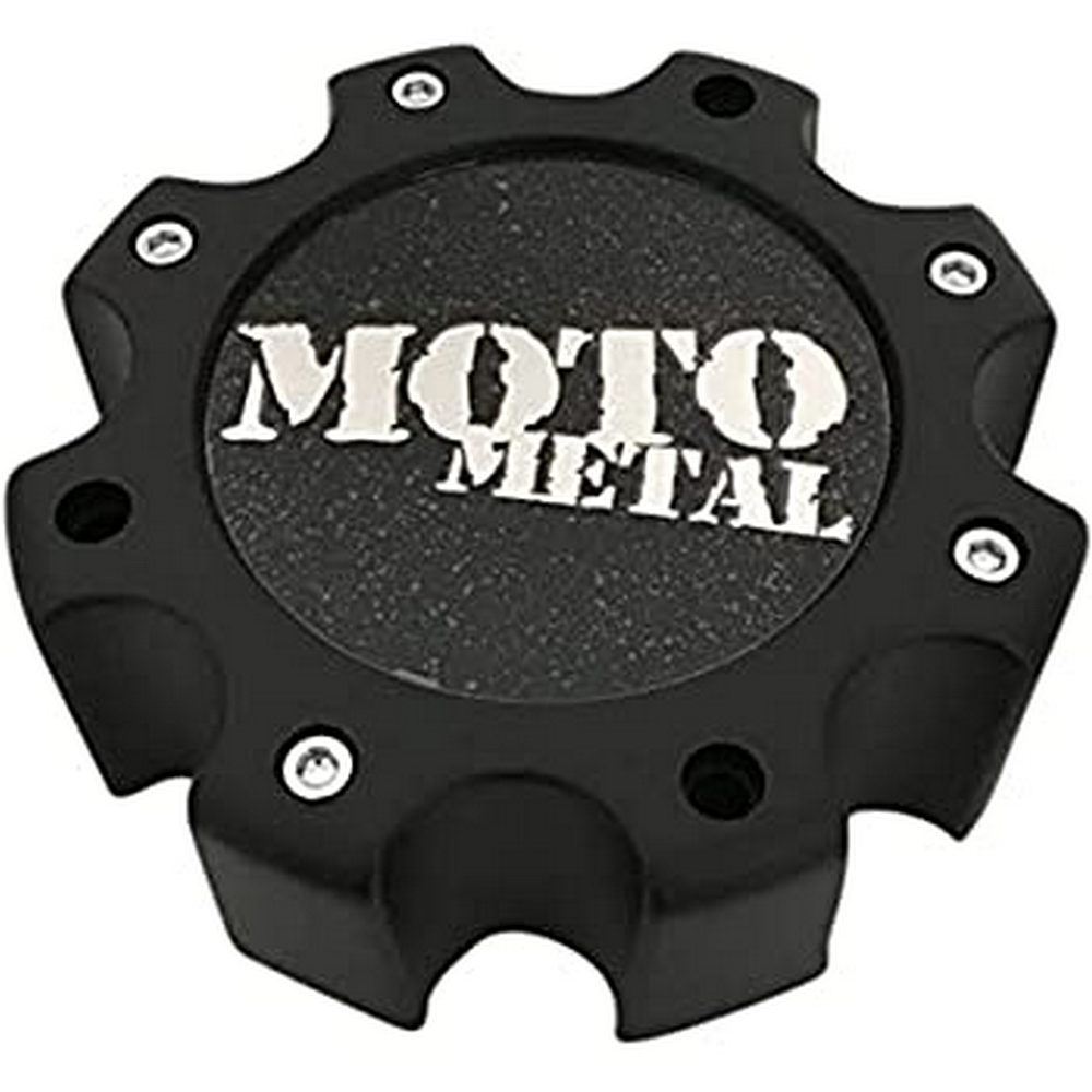 MOTO CAP MATTE BLACK 8 LUG - NEW LOGO by Moto Metal