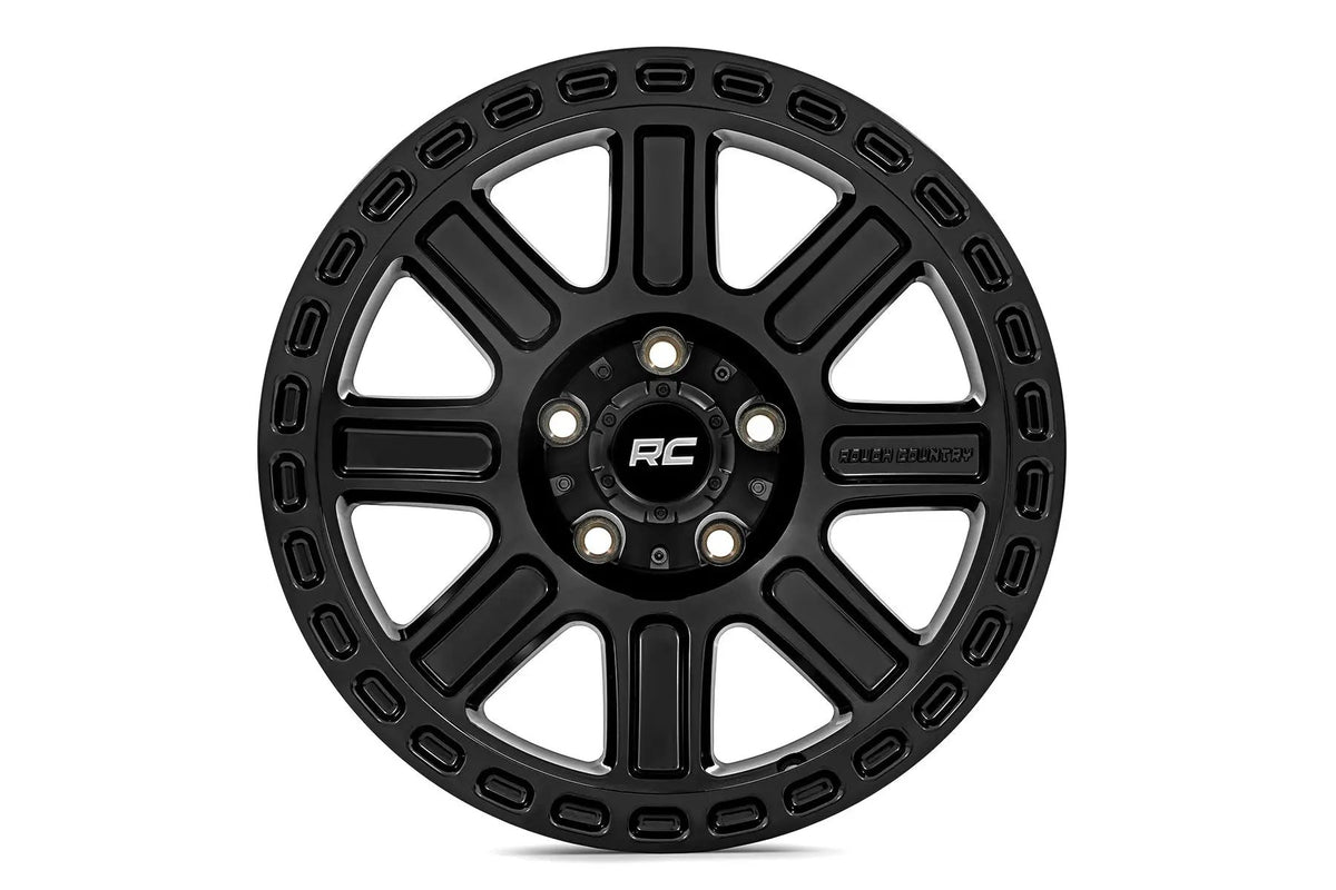 Rough Country 84 Series Wheel | Gloss Black | 18x8.5 | 6x5.5 | +0mm by Rough Country