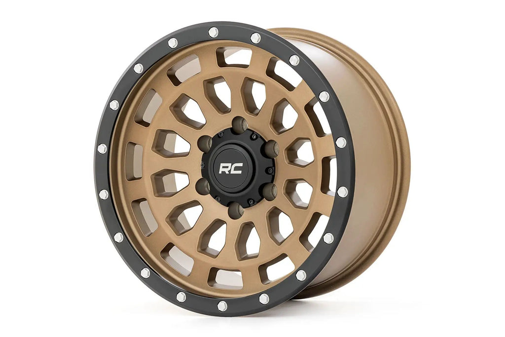 Rough Country 87 Series Wheel | Simulated Beadlock | Bronze/Black | 17x8.5 | 5x5 | +0mm by Rough Country