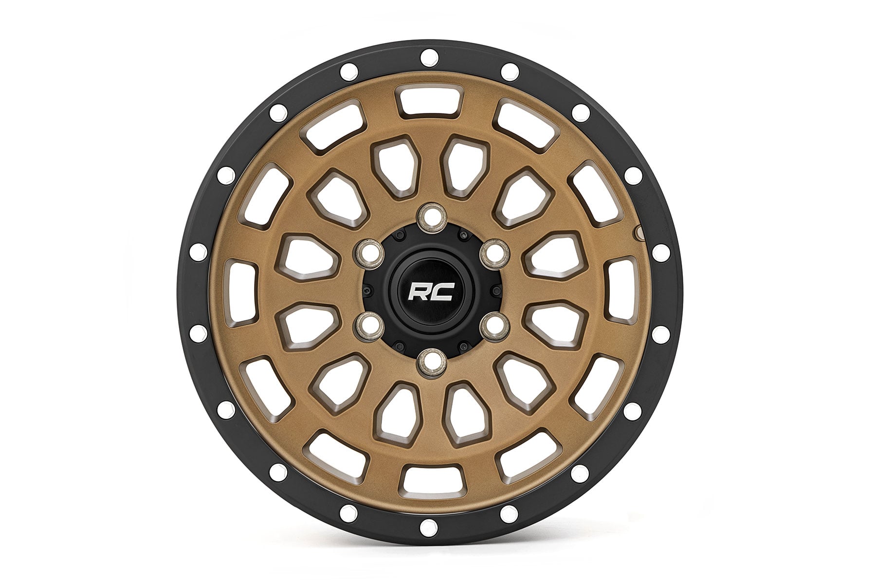 Rough Country 87 Series Wheel | Simulated Beadlock | Bronze/Black | 17x8.5 | 5x5 | +0mm by Rough Country