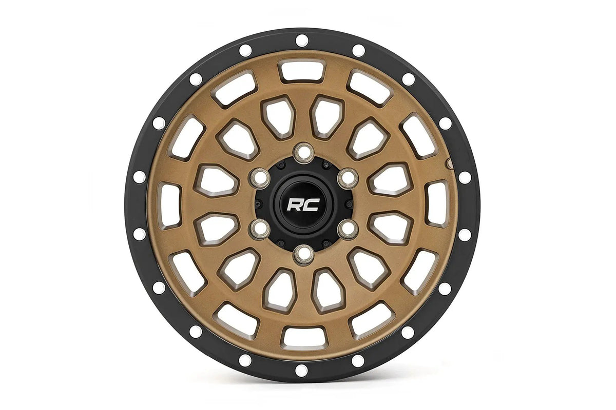 Rough Country 87 Series Wheel | Simulated Beadlock | Bronze/Black | 17x8.5 | 5x5 | +0mm by Rough Country