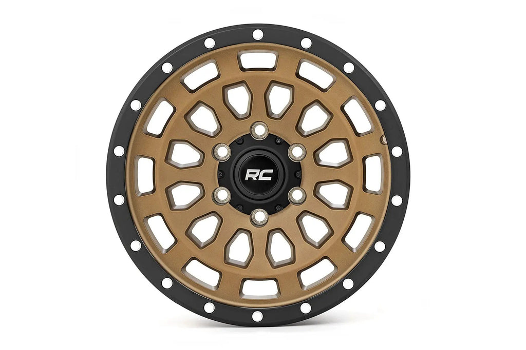 Rough Country 87 Series Wheel | Simulated Beadlock | Bronze/Black | 17x8.5 | 6x5.5 |+25mm by Rough Country