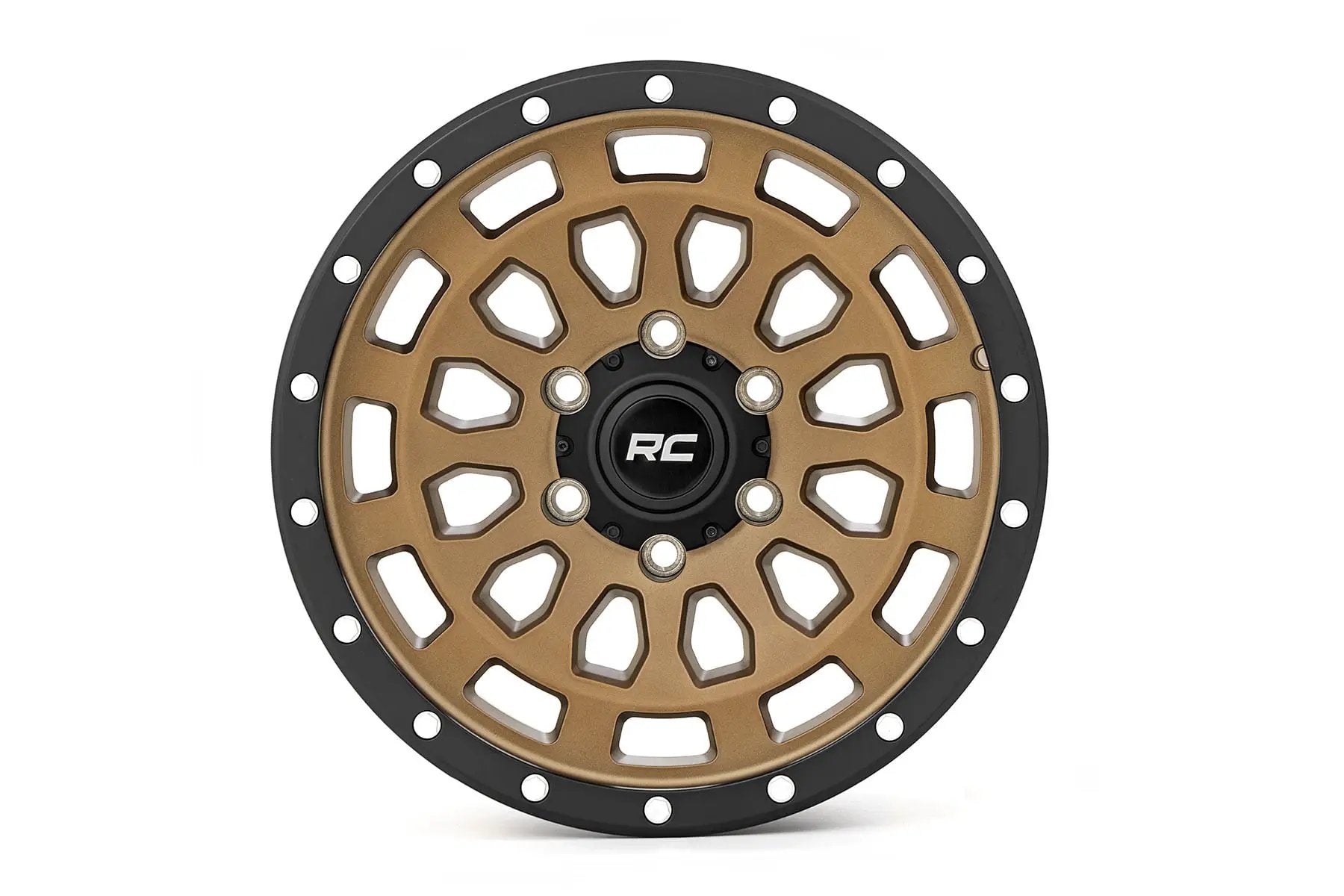 Rough Country 87 Series Wheel | Simulated Beadlock | Bronze/Black | 17x8.5 | 6x5.5 |+25mm by Rough Country