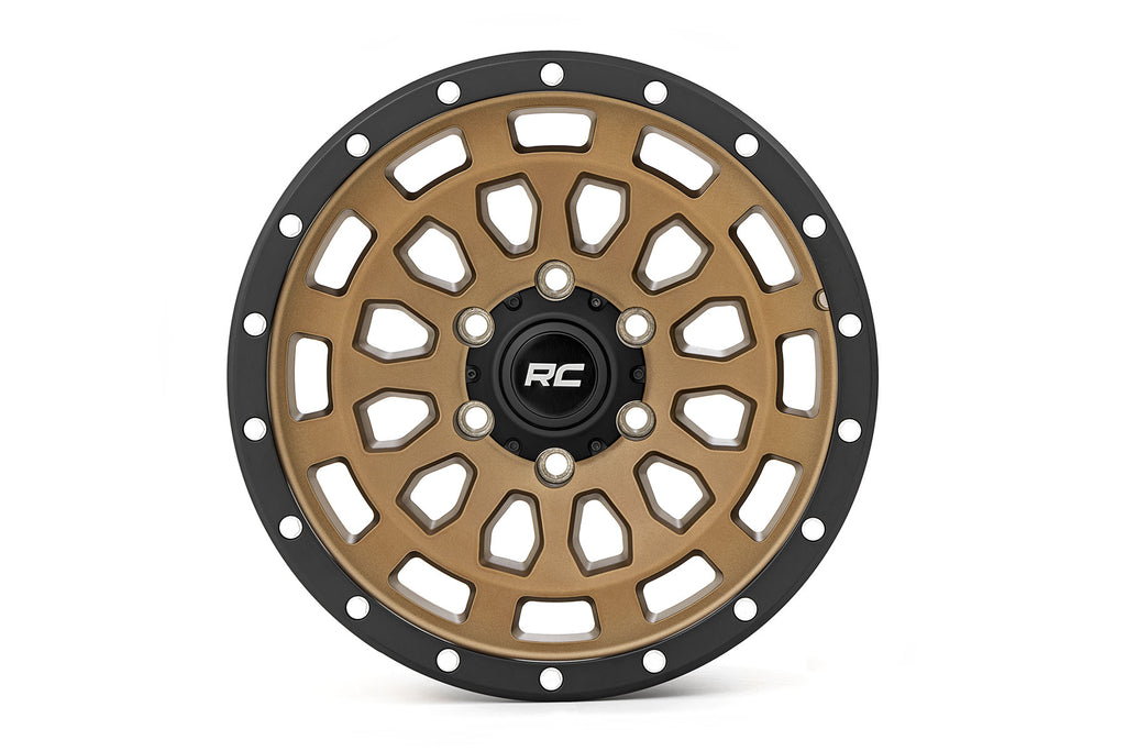 Rough Country 87 Series Wheel | Simulated Beadlock | Bronze/Black | 17x8.5 | 6x5.5 | +0mm by Rough Country