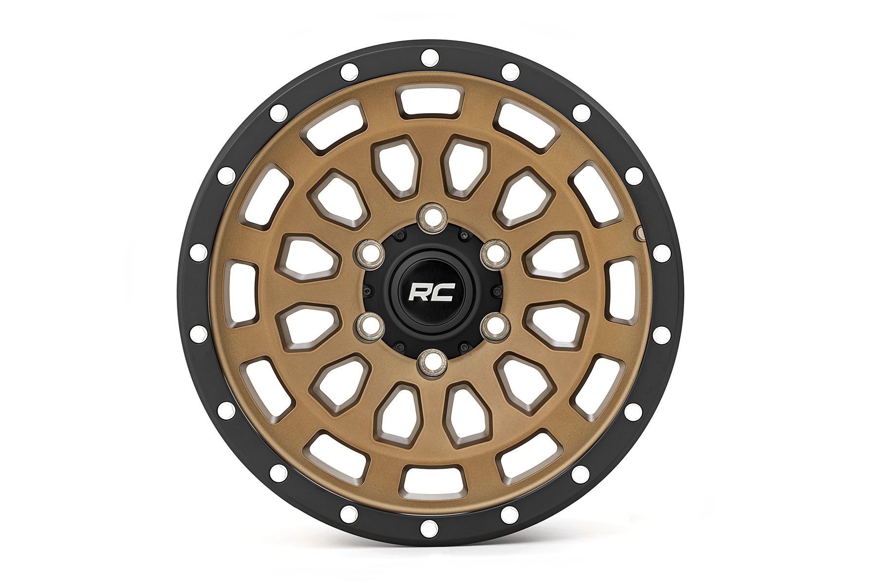 Rough Country 87 Series Wheel | Simulated Beadlock | Bronze/Black | 17x8.5 | 6x5.5 | +0mm by Rough Country