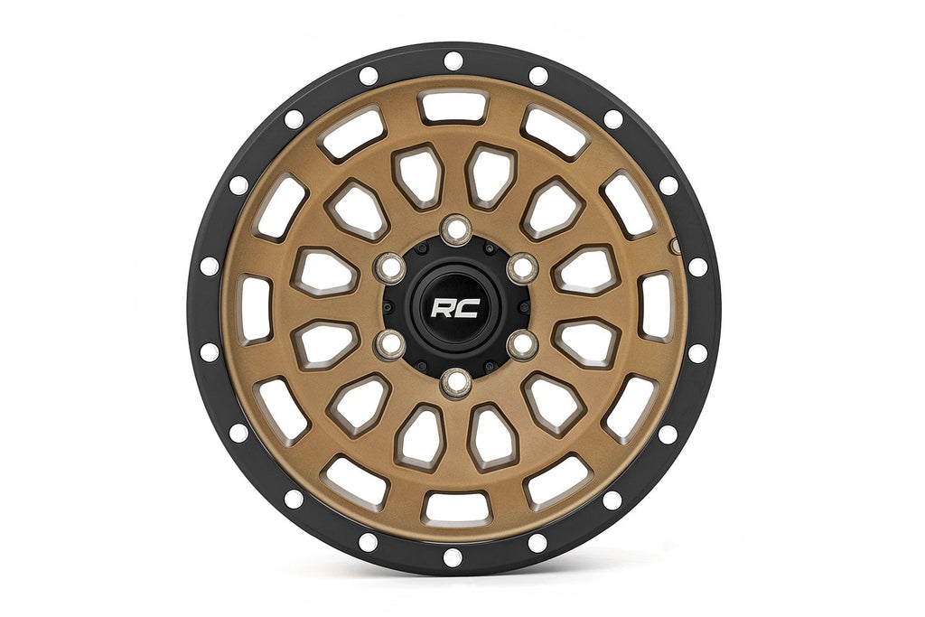 Rough Country 87 Series Wheel | Simulated Beadlock | Bronze/Black | 17x8.5 | 5x5 | +0mm by Rough Country