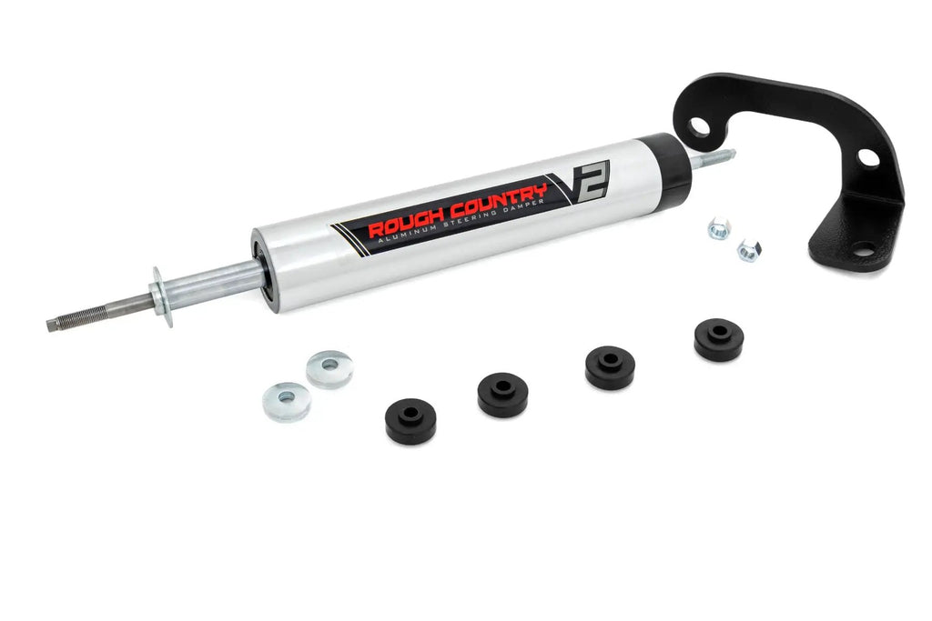 V2 Steering Stabilizer | 8-lug Only | 6 Inch Lift | Chevy C2500/K2500 C3500/K3500 Truck (88-00) by Rough Country