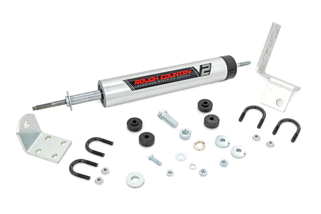 V2 Steering Stabilizer | 0-3 Inch Lift | Chevy/GMC Sierra 1500/Silverado 1500/Tahoe/Yukon (92-06) by Rough Country