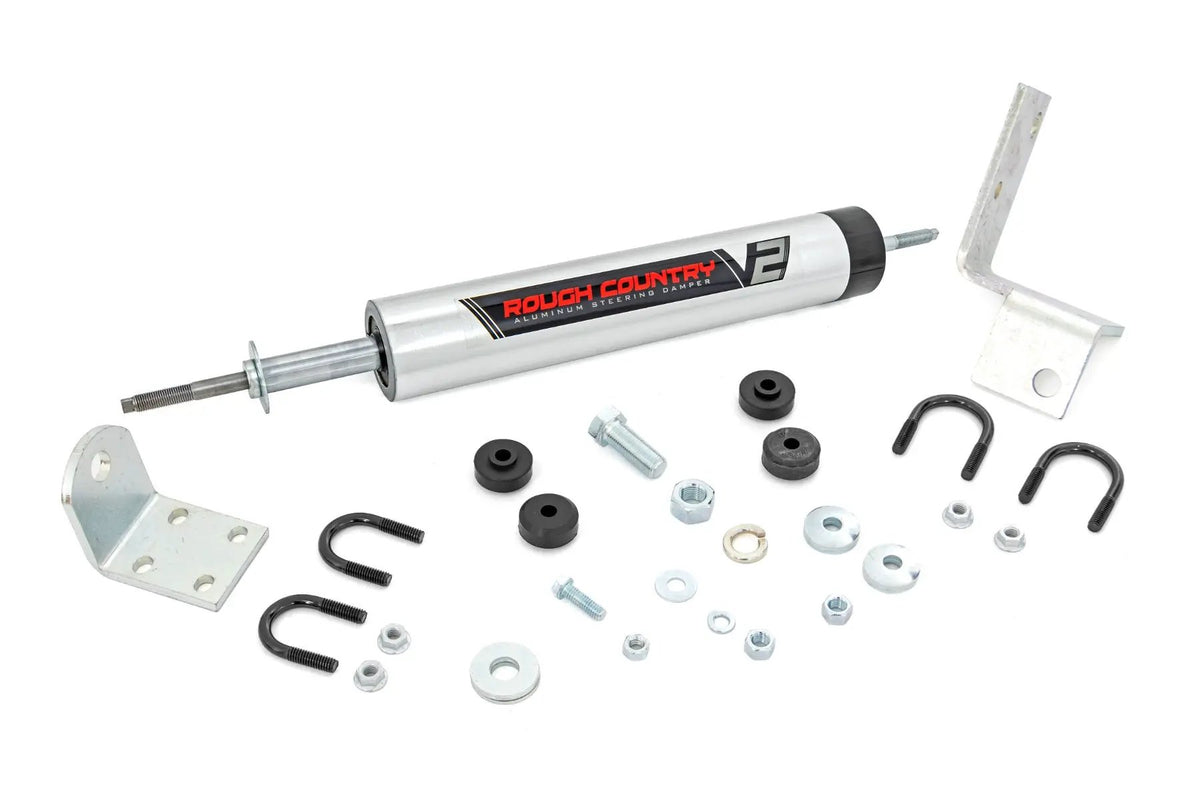 V2 Steering Stabilizer | 0-3 Inch Lift | Chevy/GMC Sierra 1500/Silverado 1500/Tahoe/Yukon (92-06) by Rough Country