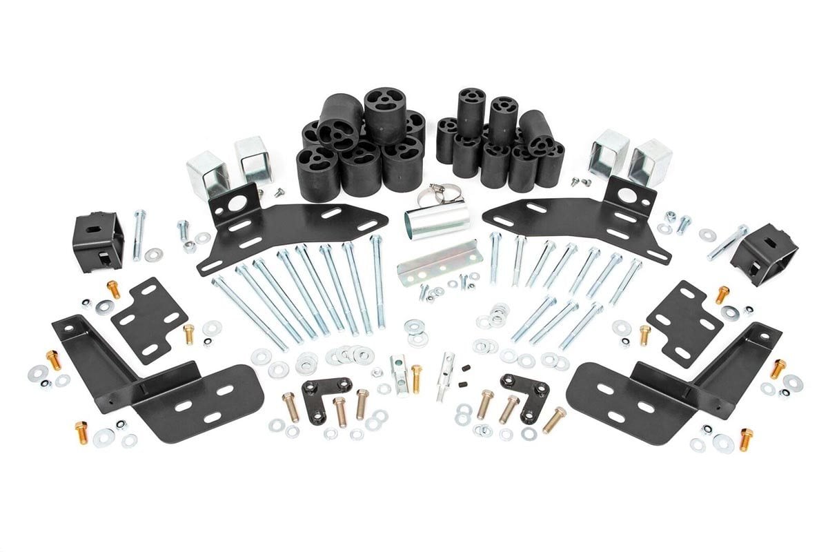 Body Lift Bumper Brackets | FR & RR | 3 Inch Lift | Chevy C1500/K1500 Truck (88-94) by Rough Country
