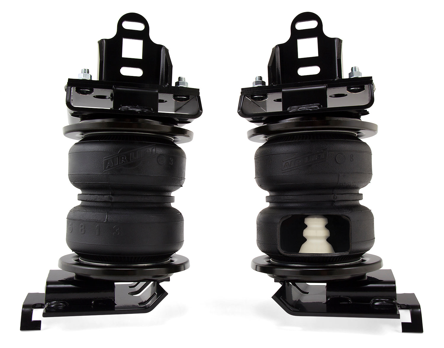 Leaf spring air spring kit with internal jounce bumper by Air Lift