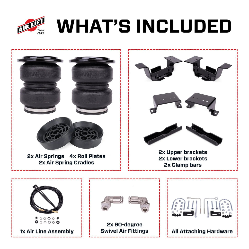 LoadLifter 5000 Ultimate air spring kit with Air Spring Cradles by Air Lift