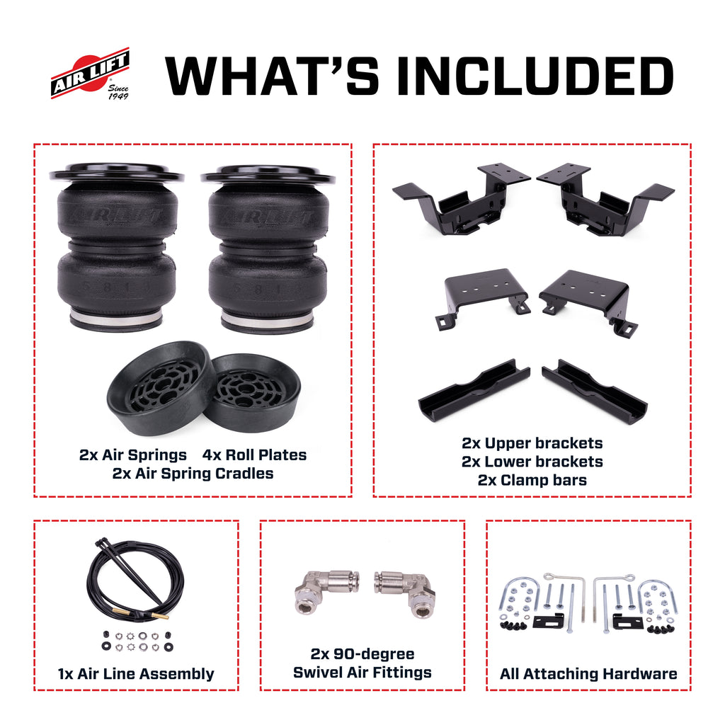 LoadLifter 5000 Ultimate air spring kit with Air Spring Cradles by Air Lift