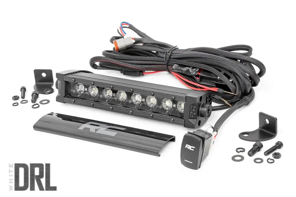 8 Inch Black Series LED Light Bar | Single Row | Amber DRL by Rough Country
