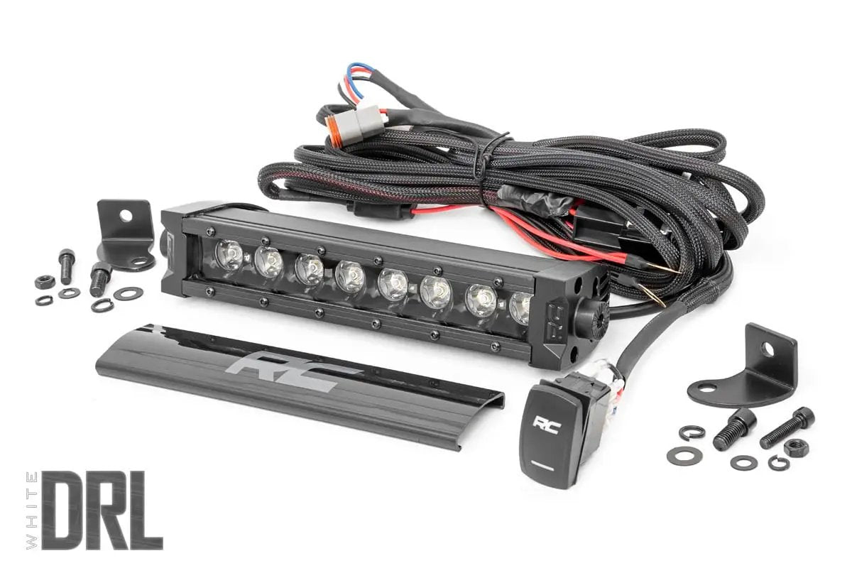 8 Inch Black Series LED Light Bar | Single Row | Amber DRL by Rough Country