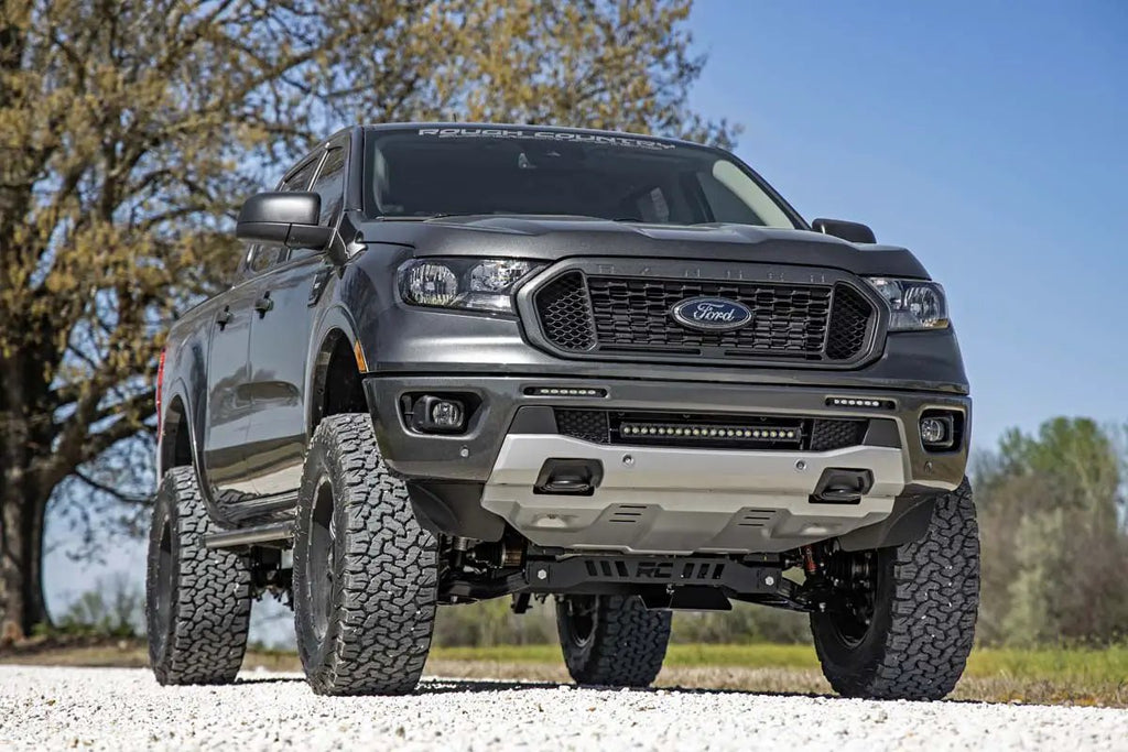 LED Light Kit | Bumper Mount | 6" Black Slimline Pair | Ford Ranger (19-23) by Rough Country