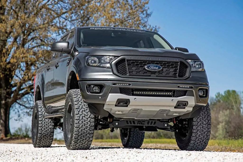 LED Light Kit | Bumper Mount | 6" Black Slimline Pair | Ford Ranger (19-23) by Rough Country