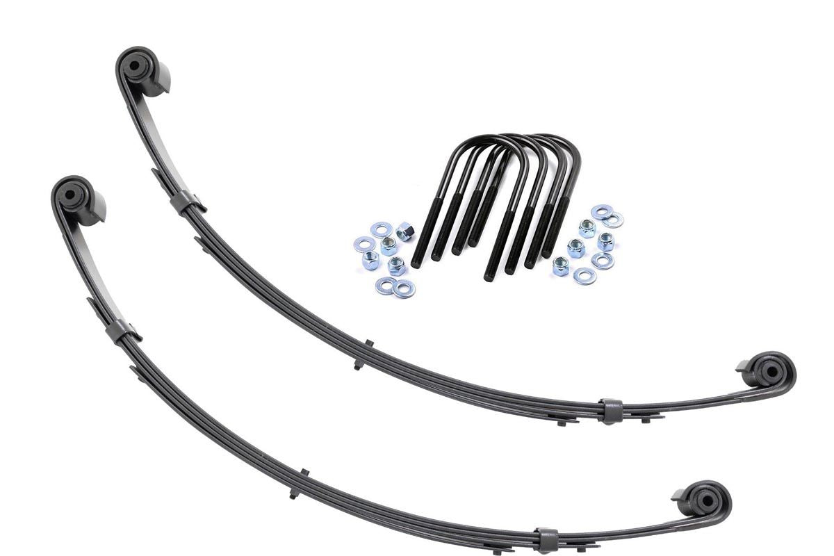 Front Leaf Springs | Military Wrap | 4" Lift| Pair | Jeep Wrangler YJ (87-95) by Rough Country