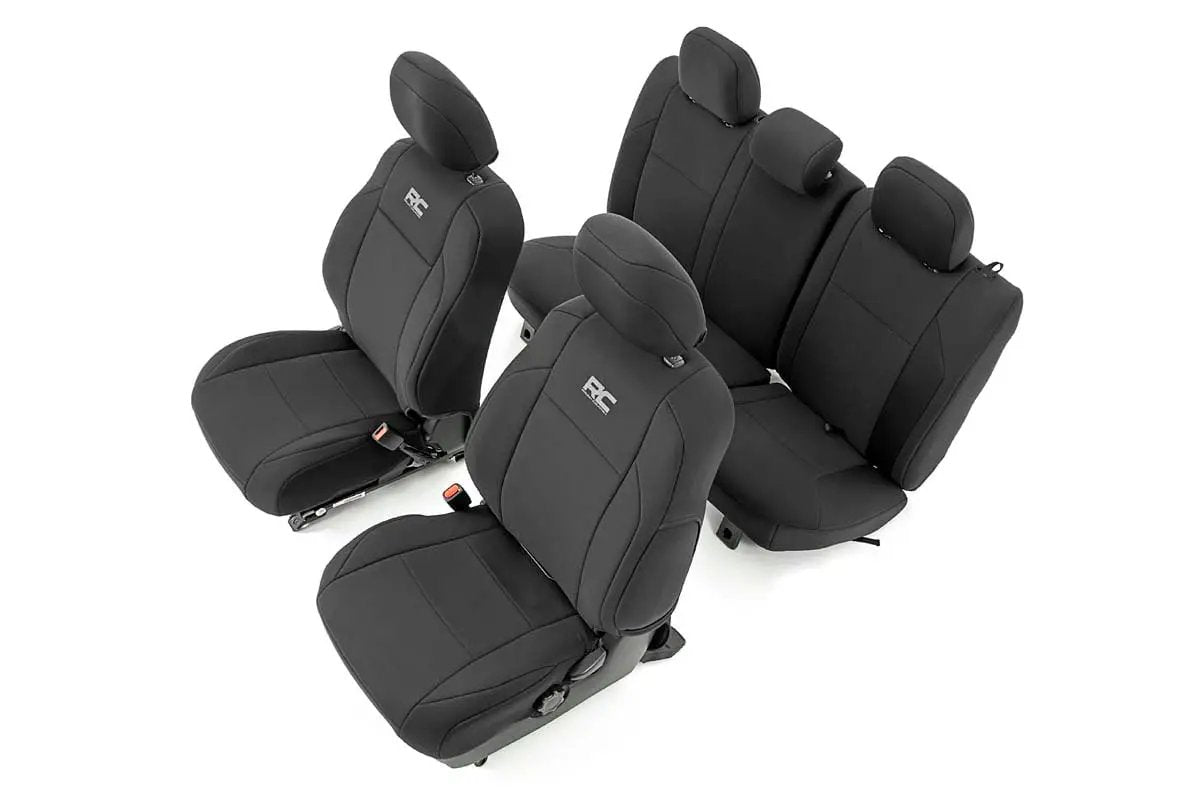 Seat Covers | FR & RR | Double Cab | Toyota Tacoma 2WD/4WD (2016-2023) by Rough Country