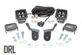 LED Light Kit | Cage Mount | 2" Black Pair | Amber DRL | Honda Pioneer 1000/Pioneer 1000-6 by Rough Country