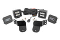 LED Light Kit | Cage Mount | 2" Black Pair | Spot | Polaris General XP 4 1000 by Rough Country