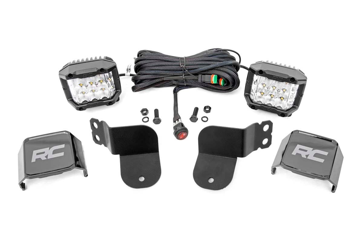 LED Light Kit | Cage Mount | 3" OSRAM | Wide Angle | Polaris General XP 4 1000 by Rough Country