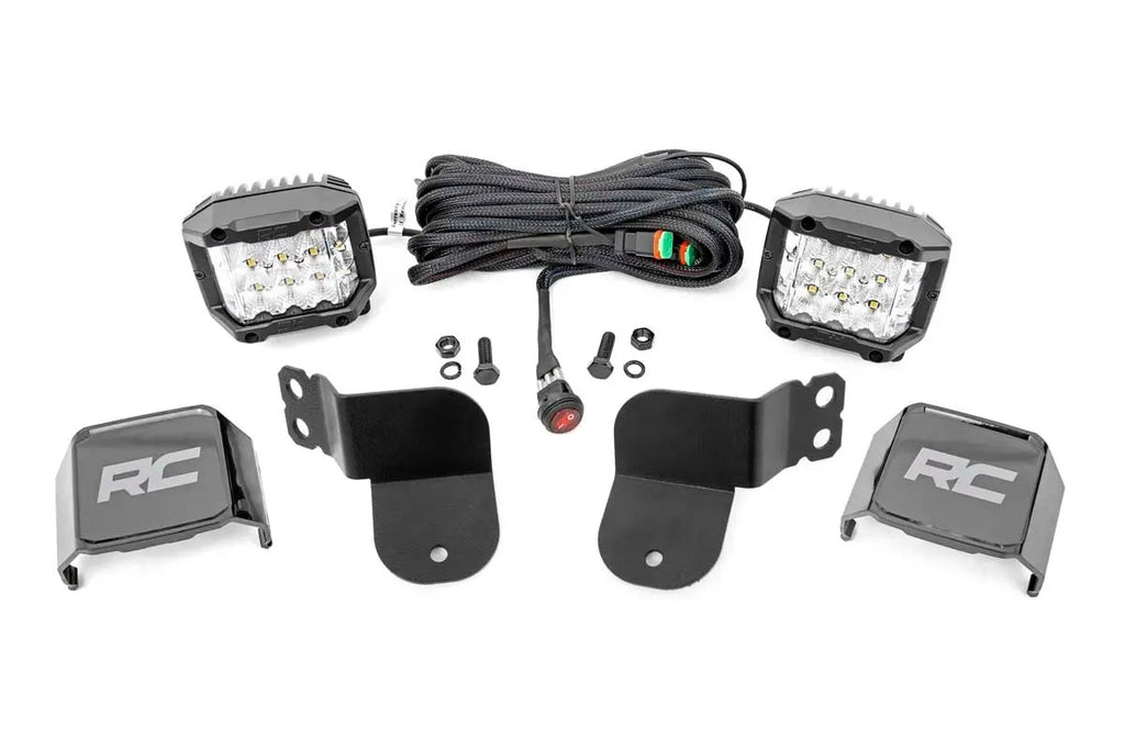 LED Light Kit | Cage Mount | 3" OSRAM | Wide Angle | Polaris General XP 4 1000 by Rough Country