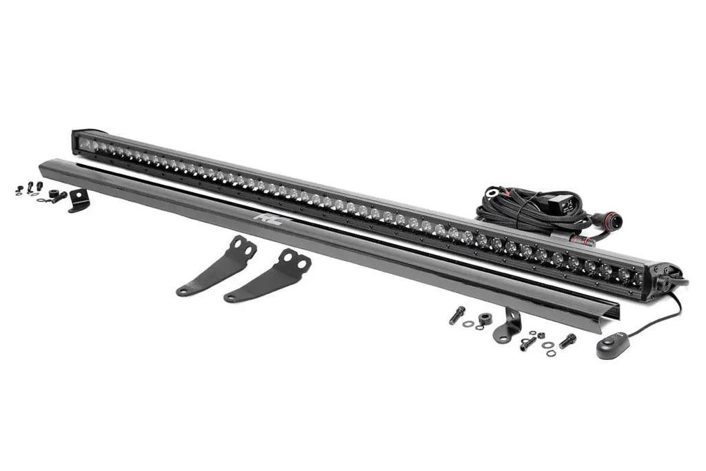 LED Light Kit | Lower Windshield | 50" Black Single Row | Polaris General XP 4 1000 by Rough Country