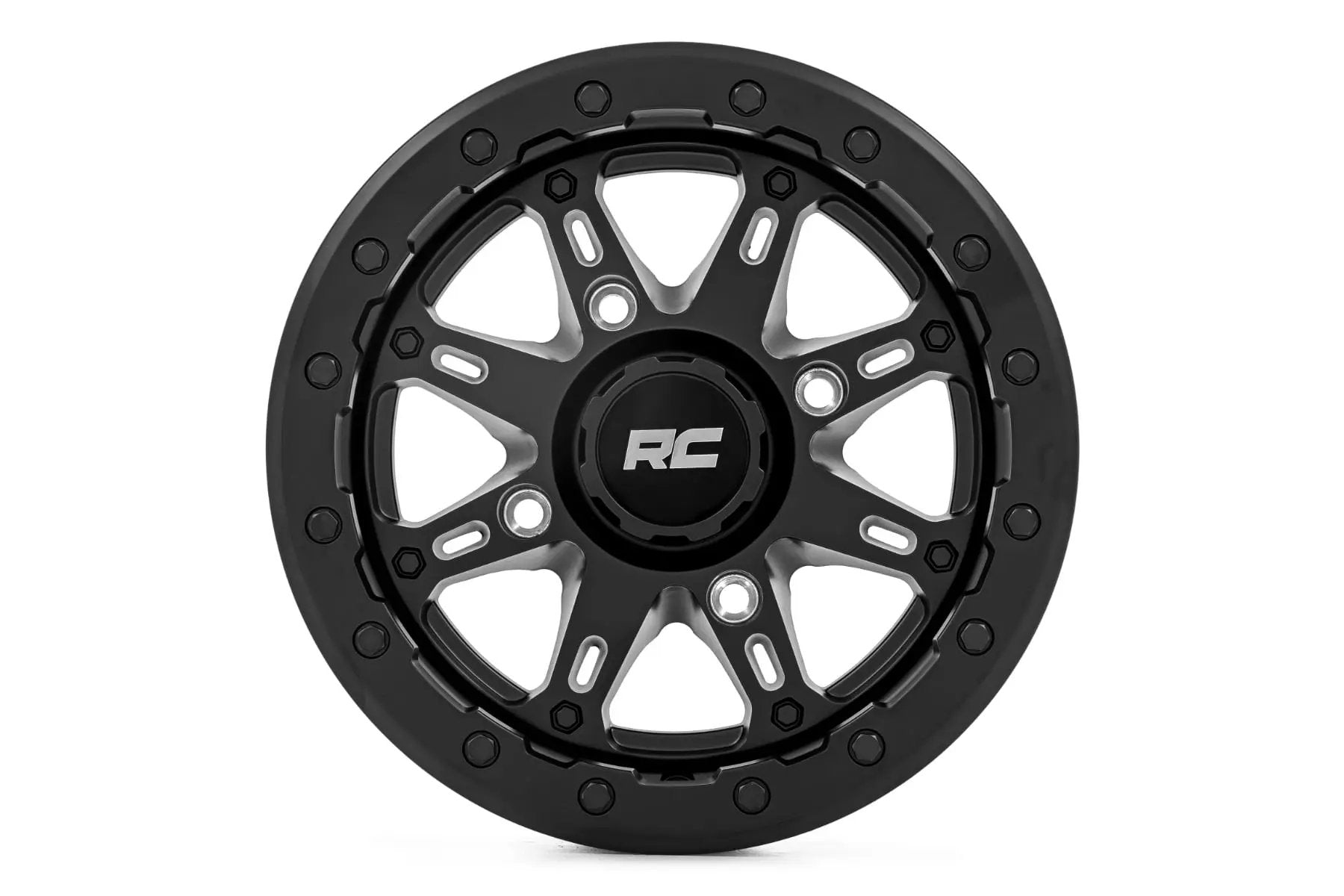 Rough Country 94 Series Wheel | UTV | Matte Black | 14x7 | 4x156 | +10mm by Rough Country
