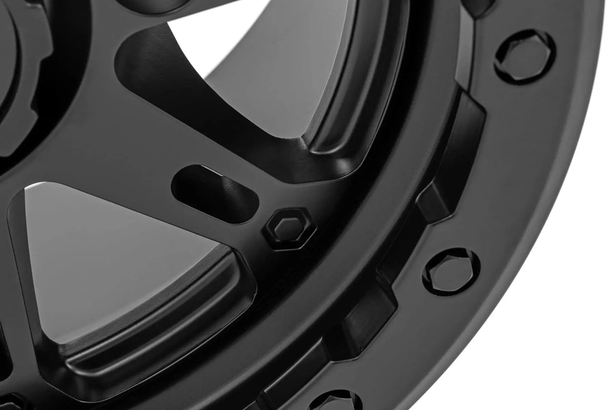 Rough Country 94 Series Wheel | UTV | Matte Black | 14x7 | 4x156 | +10mm by Rough Country