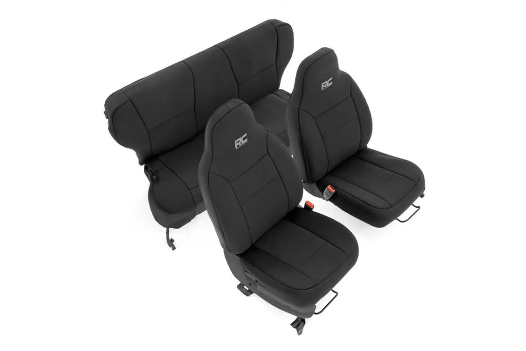 Seat Covers | Non Detach Headrest FR & RR | Jeep Cherokee XJ 2WD/4WD (97-01) by Rough Country