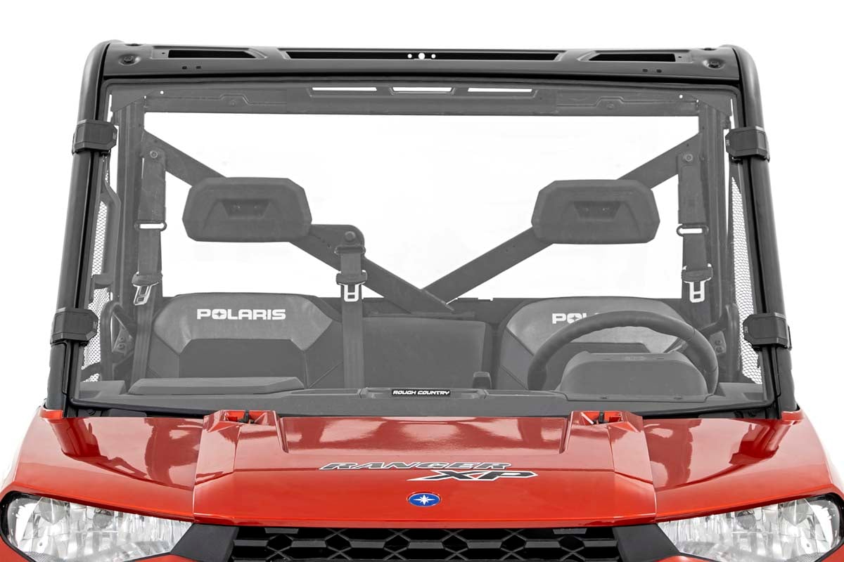 Full Windshield | Scratch Resistant | Polaris Ranger 1000/Ranger XP 900/1000 by Rough Country