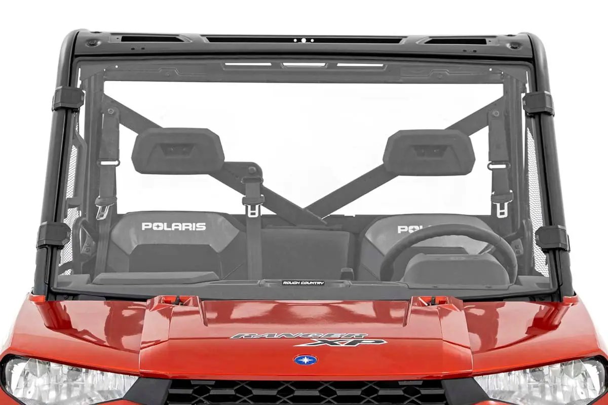 Full Windshield | Scratch Resistant | Polaris Ranger 1000/Ranger XP 900/1000 by Rough Country