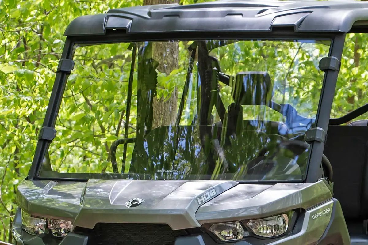 Full Windshield | Scratch Resistant | Can-Am Defender HD 8/HD 9/HD 10 by Rough Country